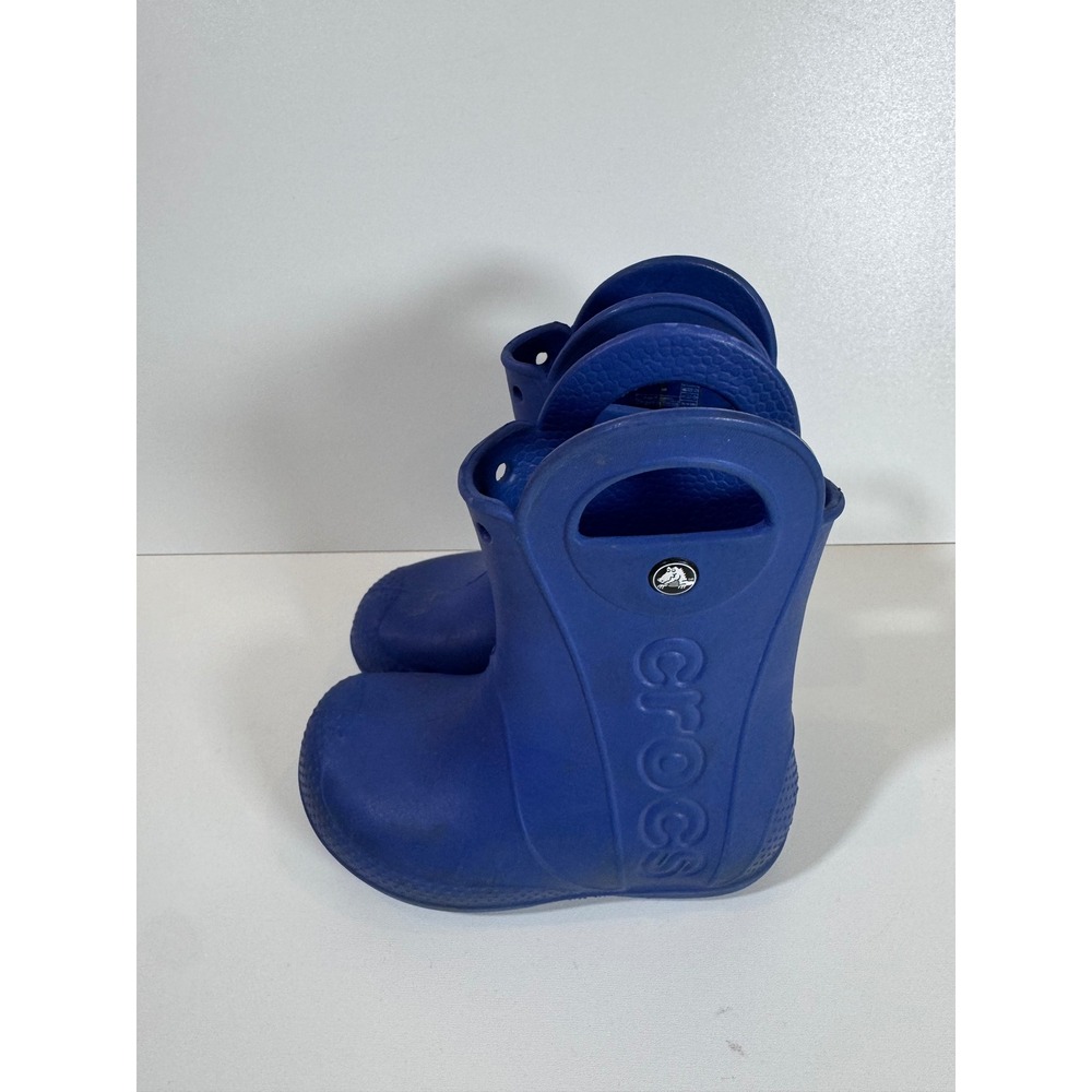 Crocs Rain Boots Handle It Blue Boys Girls Kids 9 C9 Waterproof Outdoor School